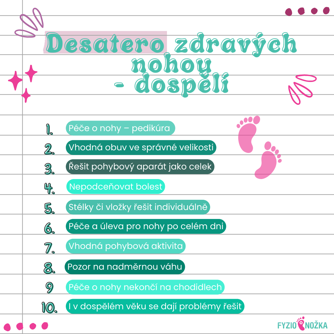 Desatero Pro Zdrav Nohy Dosp l ch Fyziono ka
